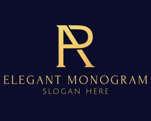 Monogram - Gold Boutique AR Monogram logo design