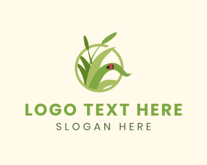 Yard - Grass Lady Bug logo design