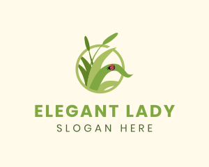 Grass Lady Bug logo design