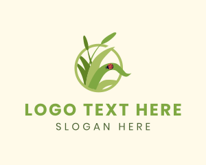Eco - Grass Lady Bug logo design