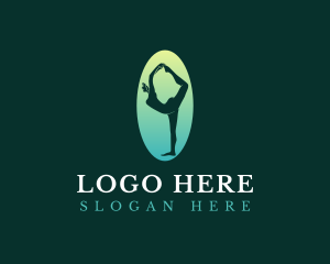 Person - Yoga Fitness Excercise logo design