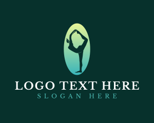 Stretching - Yoga Fitness Excercise logo design