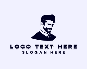 Grooming - Gentleman Barbershop Hipster logo design