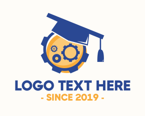 Machine - Industrial Mechanic Graduation logo design