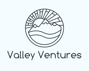 Mountain Landscape Valley logo design