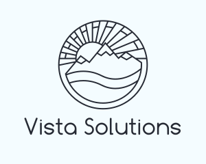 Mountain Landscape Valley logo design