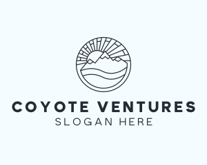 Mountain Landscape Valley logo design