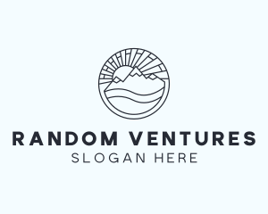 Mountain Landscape Valley logo design