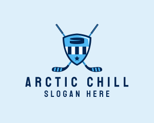 Ice - Ice Hockey Sports Crest logo design
