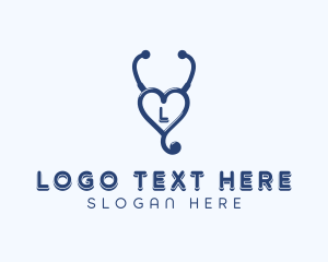 Healthcare - Stethoscope Medical Cardiology logo design