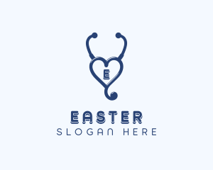 Hospital - Stethoscope Medical Cardiology logo design