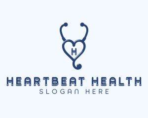 Stethoscope Medical Cardiology logo design