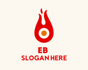 Spicy Egg Street Food Logo