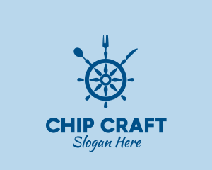 Ship Wheel Seafood Restaurant  logo design