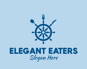 Silverware - Ship Wheel Seafood Restaurant logo design