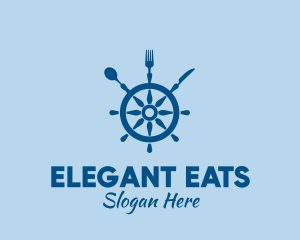 Tableware - Ship Wheel Seafood Restaurant logo design