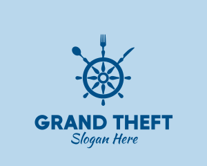 Ship Wheel Seafood Restaurant  logo design
