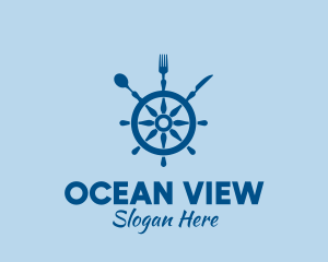 Ship Wheel Seafood Restaurant  logo design