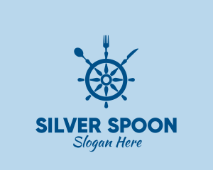 Ship Wheel Seafood Restaurant  logo design