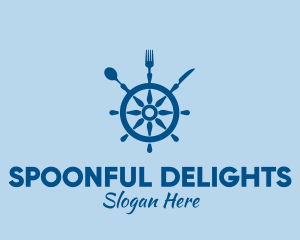 Ship Wheel Seafood Restaurant  logo design