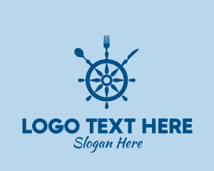 Silverware - Ship Wheel Seafood Restaurant logo design