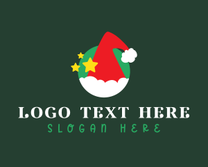 Santa Claus Hat - Santa Hat Star logo design