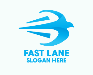 Fast Blue Bird logo design