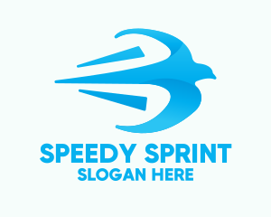 Fast Blue Bird logo design