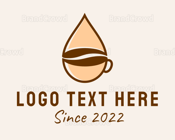 Coffee Cup Droplet Logo