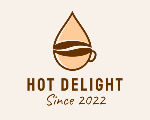 Coffee Cup Droplet  logo design