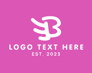 Parlor - Pink Wing Letter B logo design