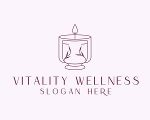 Candle Spa Wellness logo design