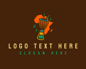 Culture - African Djembe Drum logo design