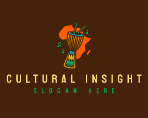 African Djembe Drum logo design