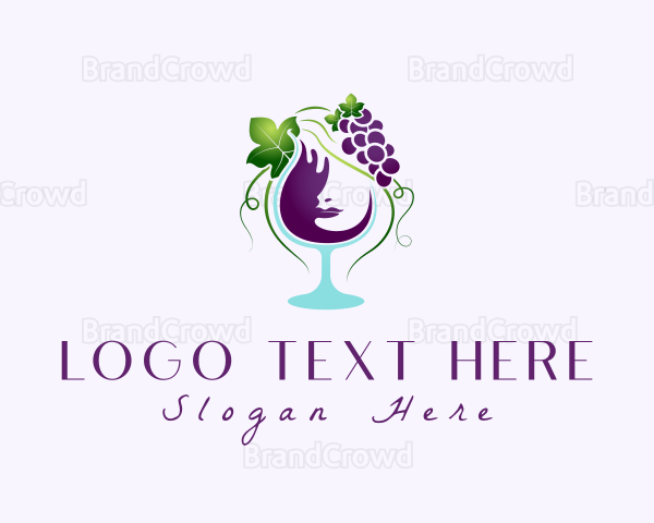 Wine Glass Woman Logo