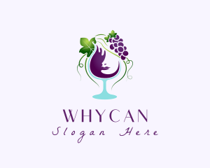Wine Glass - Wine Glass Woman logo design