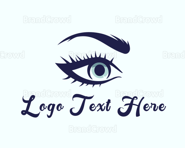 Blue Eyelash Beautician Logo