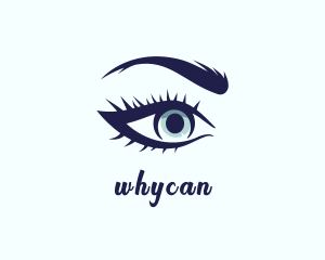 Blue Eyelash Beautician Logo
