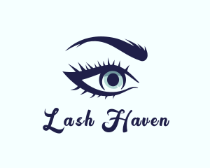 Blue Eyelash Beautician logo design