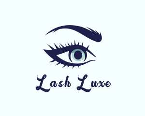 Blue Eyelash Beautician logo design