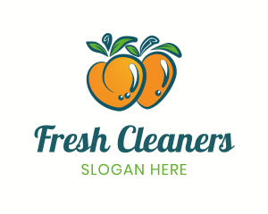 Fresh Peach Fruit logo design