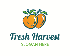 Fresh - Fresh Peach Fruit logo design