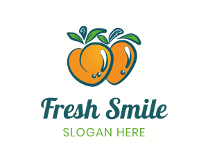 Fresh Peach Fruit logo design