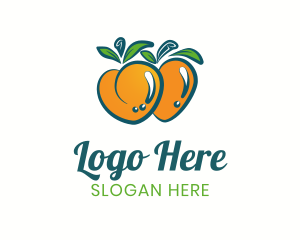 Farmer - Fresh Peach Fruit logo design