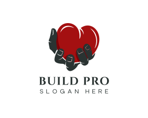 Surgeon - Valentine Hand Heart logo design