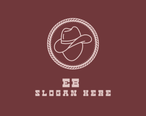 Hipster Rope Cowboy Hat Logo