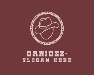 Texas - Hipster Rope Cowboy Hat logo design
