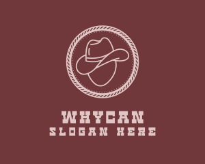 Country - Hipster Rope Cowboy Hat logo design