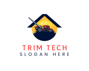 Trimmer - Garden Lawn Trimmer logo design