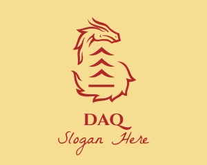 Asian Dragon Temple Logo
